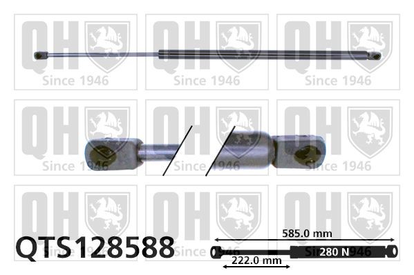 Kaasujousi, tavaratila QUINTON HAZELL QTS128588 QUINTON HAZELL QTS128588: Takaluukun kaasujouset Peugeot 106 2002