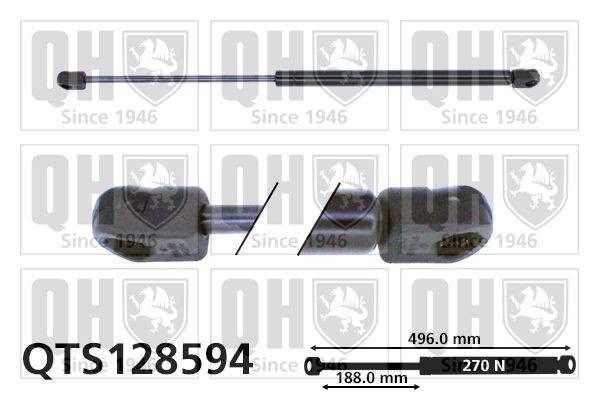 Kaasujousi, tavaratila QUINTON HAZELL QTS128594 QUINTON HAZELL QTS128594: Takaluukun kaasujousi Chevy MATIZ 2017
