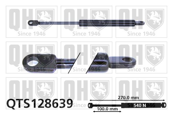 QUINTON HAZELL Mola pneumática, capot do motor QTS128639 QTS128639 QUINTON HAZELL Amortecedor do capô Peugeot baratos