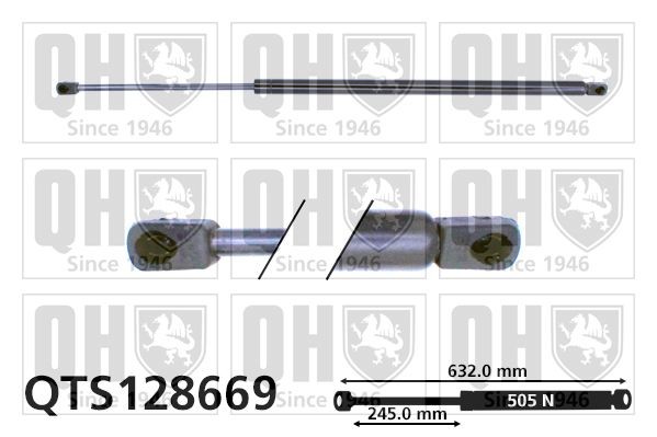 QUINTON HAZELL Vérin de coffre QTS128669 QUINTON HAZELL QTS128669 d'origine Verin de hayon Fiat Ulysse 179 coût