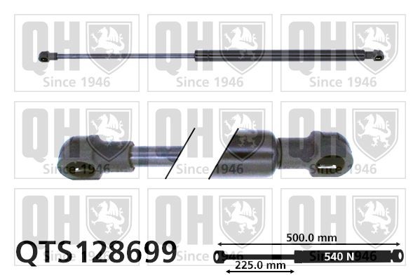 QUINTON HAZELL Ammortizatore pneumatico, Cofano bagagli / vano carico QTS128699 QUINTON HAZELL QTS128699 Pistoni portellone Toyota Corolla e11 Liftback originale prezzo