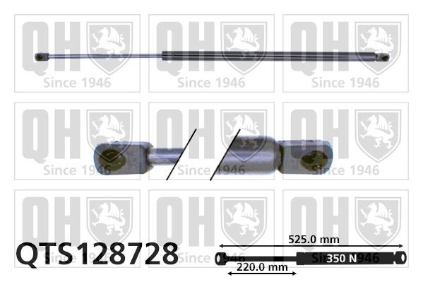 QUINTON HAZELL Gāzes atspere, Bagāžas / Kravas nodalījuma vāks QTS128728 QUINTON HAZELL QTS128728 orģinālās Bagāžnieka amortizatori Volvo 940 Sedan cena