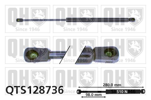 QUINTON HAZELL Vérin de coffre QTS128736 QUINTON HAZELL QTS128736 Verin de hayon LANCIA KAPPA coût