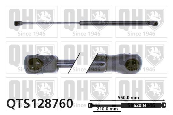 Heckklappendämpfer QUINTON HAZELL QTS128760 SSANGYONG REXTON 2022 Heckklappendämpfer elektrisch QUINTON HAZELL QTS128760