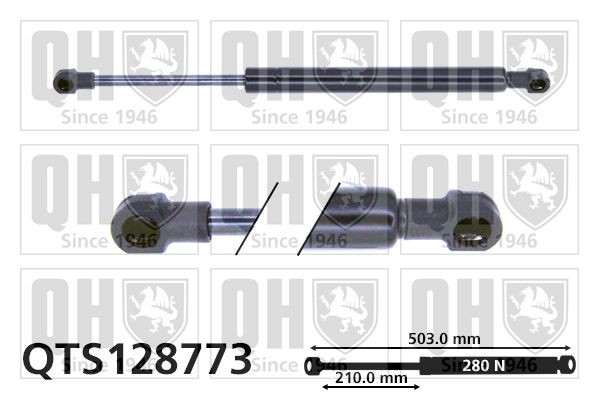 QUINTON HAZELL Vérin de coffre QTS128773 QUINTON HAZELL QTS128773 Hayon électrique Fiat Panda 2 d'origine prix