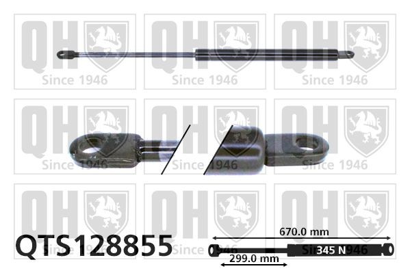 QUINTON HAZELL Gāzes atspere, Bagāžas / Kravas nodalījuma vāks QTS128855 QUINTON HAZELL QTS128855 Bagāžnieka amortizatori 900 I Sedan cena