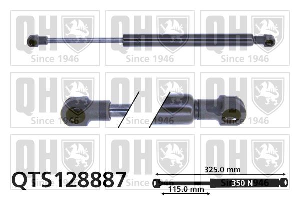 QUINTON HAZELL Gāzes atspere, Bagāžas / Kravas nodalījuma vāks QTS128887 QUINTON HAZELL QTS128887 Bagāžnieka amortizatori Volvo S40 Mk2 lēti