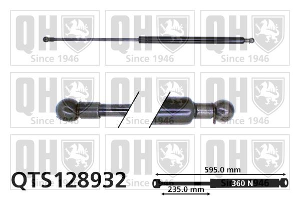Gāzes atspere, Bagāžas / Kravas nodalījuma vāks QUINTON HAZELL QTS128932 QUINTON HAZELL QTS128932: Bagāžnieka amortizatori Hyundai ATOS 2011