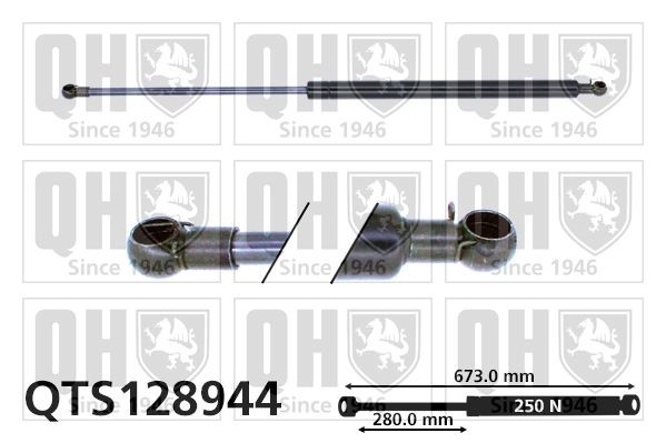 QUINTON HAZELL Gāzes atspere, Motora pārsegs QTS128944 QUINTON HAZELL QTS128944 Gāzes amortizators motora pārsegs Fiat Talento Van cena