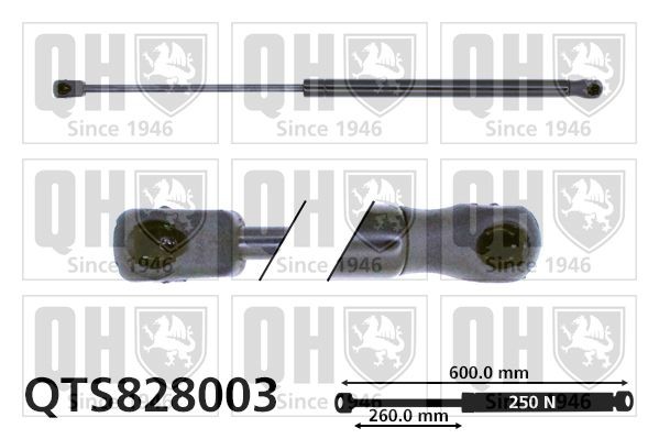 QUINTON HAZELL Αμορτ. αερίου, καπό κινητήρα QTS828003 QTS828003 Μπουκάλες καπό ALFA ROMEO GIULIETTA QUINTON HAZELL