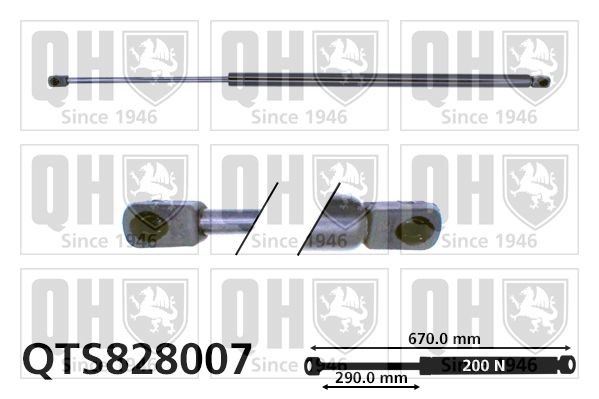 QUINTON HAZELL Vérin de capot QTS828007 QTS828007 Vérin de capot ALFA ROMEO GIULIETTA QUINTON HAZELL