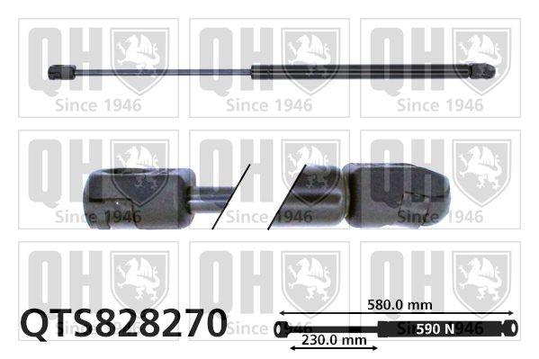 QUINTON HAZELL Gāzes atspere, Bagāžas / Kravas nodalījuma vāks QTS828270 QUINTON HAZELL QTS828270 Bagāžnieka amortizatori Peugeot 5008 Mk1 cena