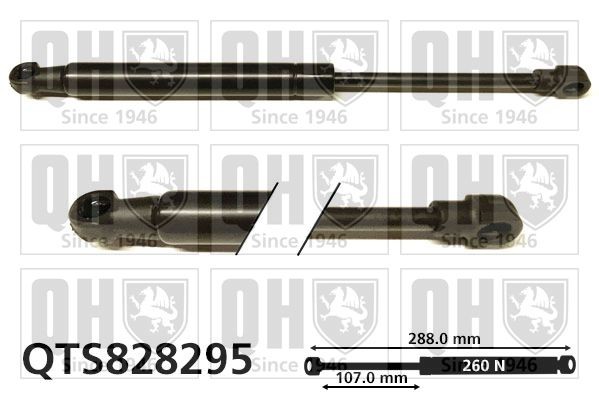 QUINTON HAZELL Αμορτ. αερίου, χώρος αποσκ. / φόρτωσης QTS828295 QUINTON HAZELL QTS828295 Αμορτισέρ πορτ μπαγκάζ PEUGEOT RCZ γνήσια