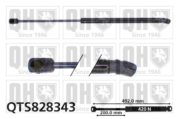 QUINTON HAZELL Pneumatická prużina, Batożinový / nákladný priestor QTS828343 QUINTON HAZELL QTS828343 Vzpery kufra Citroen C Crosser originálne cena
