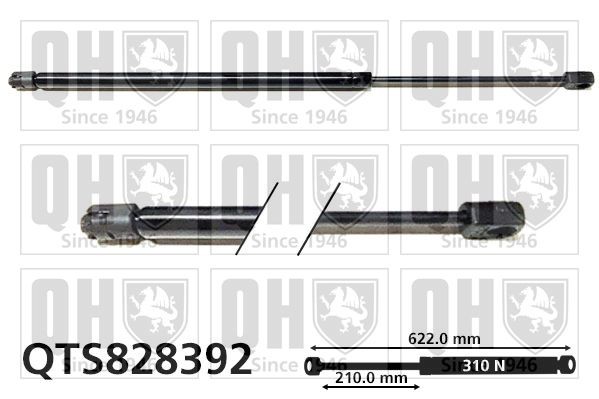 QUINTON HAZELL Vérin de capot QTS828392 QUINTON HAZELL QTS828392 Amortisseur de capot Land Rover Discovery 2 prix