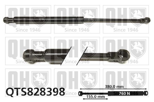 QUINTON HAZELL Amortecedor da mala QTS828398 Amortecedor da mala QUINTON HAZELL Peugeot 108 QTS828398