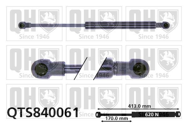 QUINTON HAZELL Gāzes atspere, Bagāžas / Kravas nodalījuma vāks QTS840061 QUINTON HAZELL QTS840061 Bagāžnieka amortizatori CHEVROLET CRUZE orģinālās