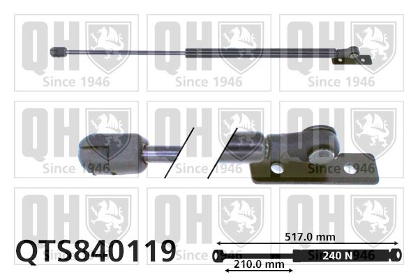QUINTON HAZELL Vérin de capot QTS840119 QUINTON HAZELL QTS840119 Vérin capot-moteur Opel Omega B Caravan d'origine prix