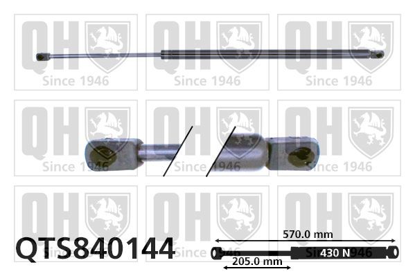 QUINTON HAZELL Vérin de coffre QTS840144 QUINTON HAZELL QTS840144 d'origine Verin de hayon Opel Calibra A Coupe coût