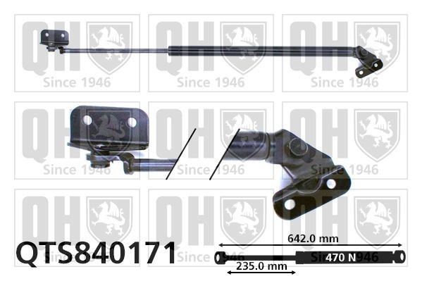 Gasfjäder till baklucka QUINTON HAZELL QTS840171 QUINTON HAZELL QTS840171 Gasfjäder bakruta SUZUKI WAGON R+ 2010