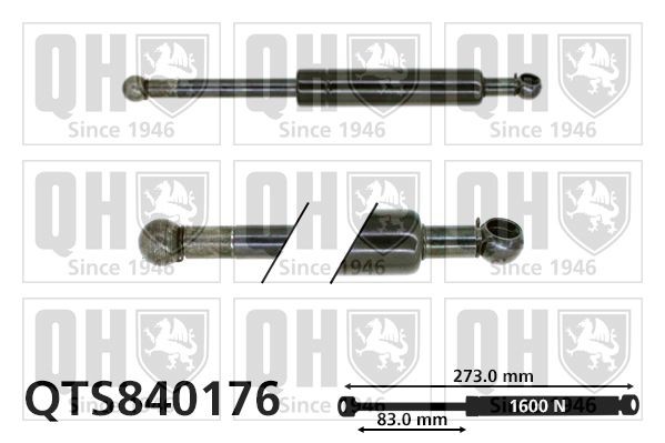 QUINTON HAZELL Ammortizatore pneumatico, Cofano bagagli / vano carico QTS840176 QTS840176 costo Pistoni portellone VOLVO C70 QUINTON HAZELL