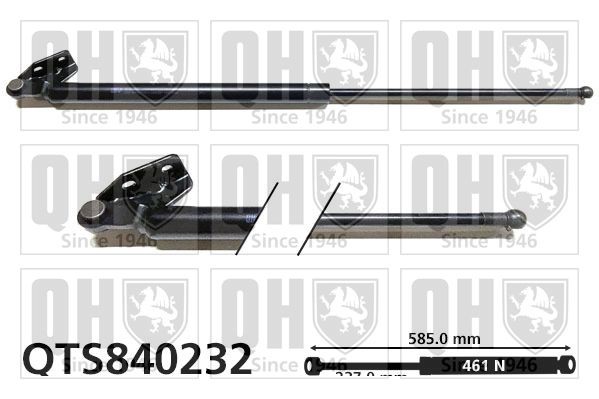 QUINTON HAZELL Gasveer achterklep QTS840232 QUINTON HAZELL QTS840232 Gasdrukveer Mazda 626 GW goedkoop