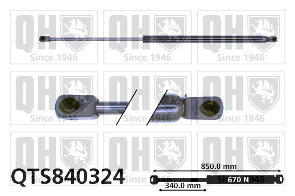 QUINTON HAZELL Vérin de coffre QTS840324 QUINTON HAZELL QTS840324 Vérin électrique Ford Transit mk5 Van prix