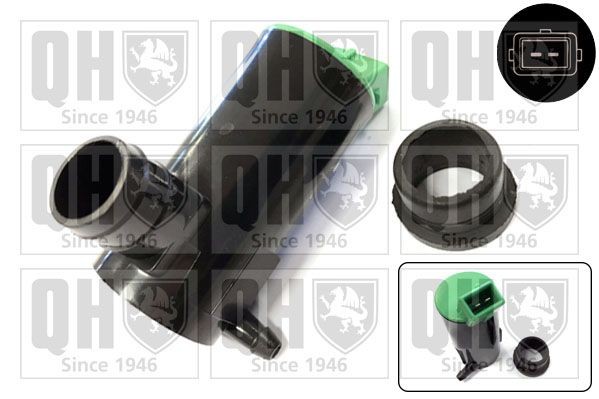 QUINTON HAZELL Spylepumpe QWP020 QUINTON HAZELL QWP020 Vindusspylerpumpe PEUGEOT 306 Van / Hatchback til en fordelagtig pris