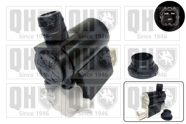 QUINTON HAZELL Water Pump, window cleaning QWP083 QUINTON HAZELL QWP083 genuine Hyundai i30 CW windscreen washer pump price