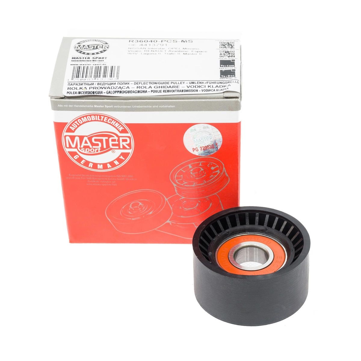 MASTER-SPORT Τροχαλία παρέκκλισης, ιμάντας R36040-PCS-MS R36040-PCS-MS Τροχαλία παρέκκλισης, ιμάντας NISSAN JUKE MASTER-SPORT