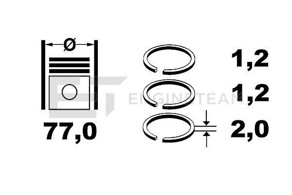 ET ENGINETEAM Kit fasce elastiche R4001800 R4001800 costo Fasce elastiche ET ENGINETEAM HYUNDAI ix55