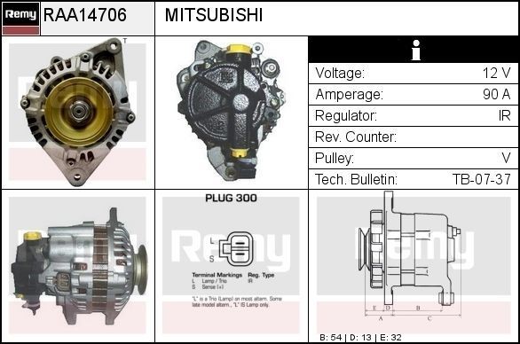 DELCO REMY Alternátor RAA14706 Alternátor DELCO REMY GRANDIS RAA14706 lacné