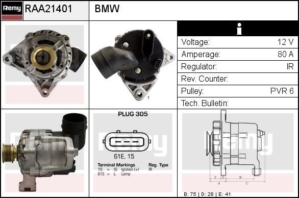 DELCO REMY Alternatore RAA21401 RAA21401 Alternatore DELCO REMY BMW X1 costo