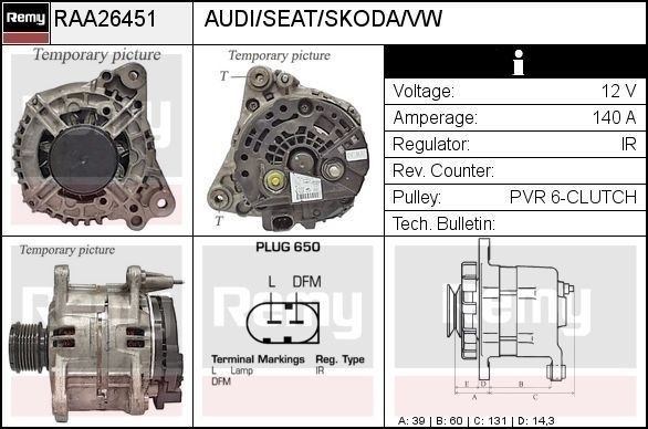 DELCO REMY Dynamo / Alternator RAA26451 Dynamo DELCO REMY Q5 RAA26451 goedkoop