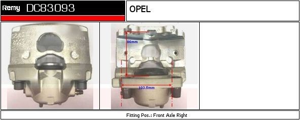 DELCO REMY Brake caliper RAB94104 RAB94104 DELCO REMY brake caliper for FIAT 500