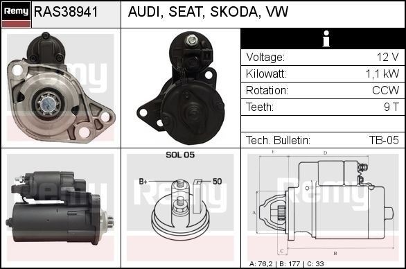 DELCO REMY Μίζα RAS38941 Μίζα DELCO REMY EXEO RAS38941 φθηνά