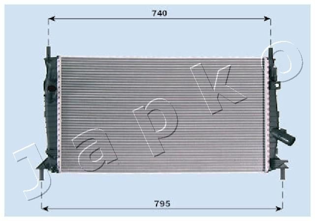 JAPKO Chladič motora RDA053081 Chladič vody JAPKO MAVERICK RDA053081 lacné
