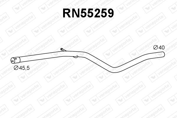 VENEPORTE Tubo de escape RN55259 RN55259 Tubos de escape DACIA DUSTER VENEPORTE