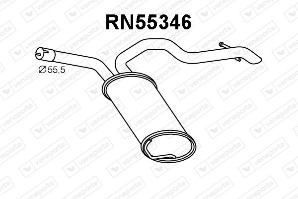 VENEPORTE Rear silencer RN55346 VENEPORTE RN55346 Renault Trafic II Platform exhaust silencer cost