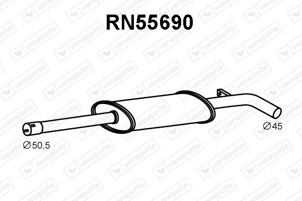 VENEPORTE Midtre lydpotte RN55690 Mellomlyddemper VENEPORTE Symbol RN55690 billige