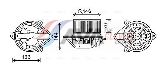 AVA COOLING SYSTEMS El-motor, kabineblæser RT8577 AVA COOLING SYSTEMS RT8577 originale Movano Mk1 (A) Van (X70) Kabineblæser hvad koster