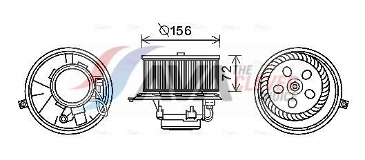 El-motor, kabineblæser AVA COOLING SYSTEMS RT8581 AVA COOLING SYSTEMS RT8581: Kabineblæser Renault LAGUNA 2015