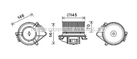 PRASCO Elektrisk motor, kupéfläkt RT8621 RT8621 PRASCO fläktmotor Nissan PULSAR