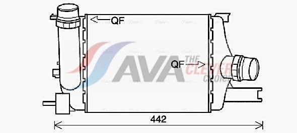 AVA COOLING SYSTEMS Vahejahuti RTA4602 RTA4602 Intercooler AVA COOLING SYSTEMS RENAULT MODUS