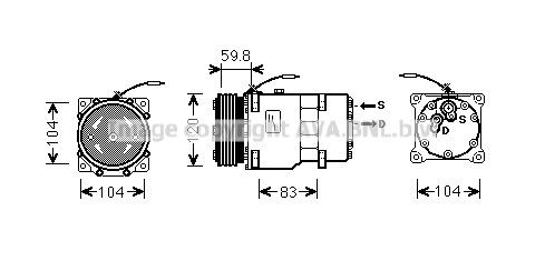 PRASCO Compresseur de climatisation RTAK402 RTAK402 Compresseur de climatisation NISSAN NV300 PRASCO