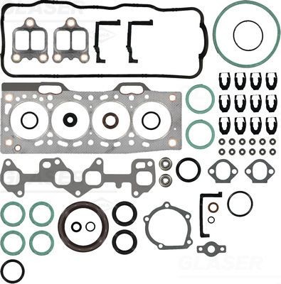 GLASER Kit guarnizioni motore S80987-01 GLASER S80987-01 Kit guarnizioni monoblocco Corolla E80 originale prezzo