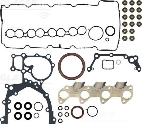 GLASER Full Gasket Set, engine S90194-00 S90194-00 GLASER full engine gasket set for HYUNDAI i20