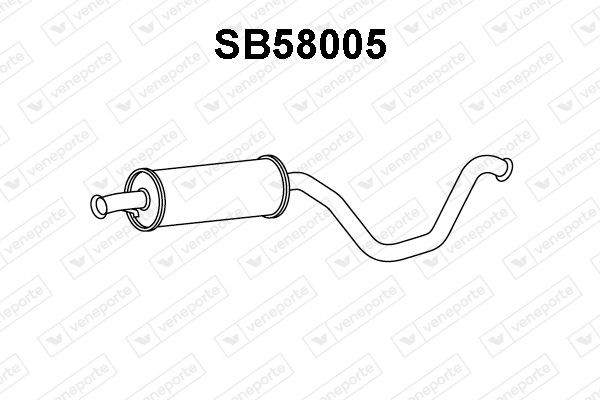 Främre ljuddämpare VENEPORTE SB58005 VENEPORTE SB58005 Främre ljuddämpare SAAB 9-5 2007