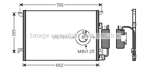 PRASCO Lauhdutin, ilmastointilaite SBA5058D SBA5058D PRASCO Ilmastoinnin lauhdutin SAAB 9-5