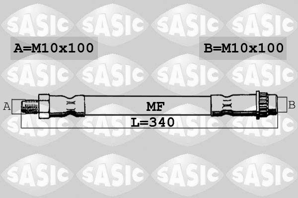 SASIC Brake hose SBH0287 PEUGEOT EXPERT SASIC brake hose SBH0287